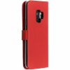 Selencia Echt Lederen Bookcase Samsung Galaxy S9 - Rood / Rot / Red