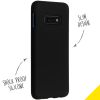 Liquid Silicone Backcover Samsung Galaxy S10e - Zwart - Zwart / Black