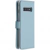 Selencia Echt Lederen Bookcase Samsung Galaxy S10 - Lichtblauw / Hellblau / Light Blue
