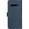 Selencia Echt Lederen Bookcase Samsung Galaxy S10 - Blauw / Blau / Blue