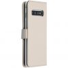 Echt Lederen Booktype Samsung Galaxy S10 - Lichtgrijs - Mystic Stone