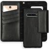 Surya 2-in-1 Uitneembare Vegan Lederen Bookcase Galaxy S10 - Zwart / Black