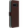 Selencia Echt Lederen Bookcase Samsung Galaxy S10 Plus - Bruin / Braun  / Brown