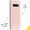 Liquid Silicone Backcover Samsung Galaxy S10 Plus - Roze - Roze / Pink