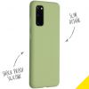 Accezz Liquid Silicone Backcover Samsung Galaxy S20 - Groen / Grün  / Green