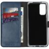 Selencia Echt Lederen Bookcase Samsung Galaxy S20 - Blauw / Blau / Blue