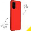 Accezz Liquid Silicone Backcover Samsung Galaxy S20 Plus - Rood / Rot / Red
