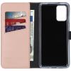 Selencia Echt Lederen Bookcase Samsung Galaxy S20 Plus - Roze / Rosa / Pink