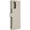 Selencia Echt Lederen Booktype Samsung Galaxy S20 Plus - Lichtgrijs / Hellgrau    / Light Gray