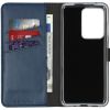 Selencia Echt Lederen Bookcase Samsung Galaxy S20 Ultra - Blauw / Blau / Blue