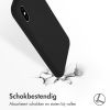 Accezz Liquid Silicone Backcover iPhone Xs / X - Zwart / Schwarz / Black