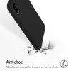 Accezz Liquid Silicone Backcover iPhone Xs / X - Zwart / Schwarz / Black