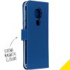 Wallet Softcase Booktype Moto G7 Power - Donkerblauw - Blauw / Blue