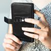 Selencia Lederen Bookcase OnePlus 7 Pro - Zwart / Schwarz / Black