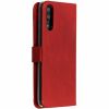 Selencia Echt Lederen Bookcase Huawei P20 - Rood / Rot / Red