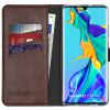 Selencia Echt Lederen Bookcase Huawei P30 Pro - Bruin / Braun  / Brown