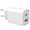 Accezz Power Plus Wall Charger - Oplader USB-C & USB aansluiting - Power Delivery - 33W - Wit / Weiß / White