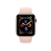 Apple Watch Series 4 | 44mm | Stainless Steel Case Goud | Roze sportbandje | GPS | WiFi + 4G