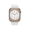 Apple Watch Series 8 | 45mm | Aluminium Case Sterrenlicht Wit | Wit sportbandje | GPS | WiFi + 4G