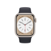 Apple Watch Series 8 | 41mm | Aluminium Case Sterrenlicht Wit | Zwart sportbandje | GPS | WiFi