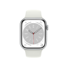 Apple Watch Series 8 | 45mm | Aluminium Case Zilver | Wit sportbandje | GPS | WiFi