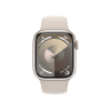 Apple Watch Series 9 | 41mm | Aluminium Case Sterrenlicht | Sterrenlicht sportbandje S/M | GPS | WiFi + 4G