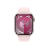 Apple Watch Series 9 | 45mm | Aluminium Case Roze | Roze sportbandje S/M | GPS | WiFi + 4G