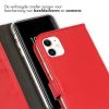 Selencia Echt Lederen Bookcase iPhone 11 - Rood / Rot / Red