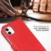 Selencia Echt Lederen Bookcase iPhone 11 - Rood / Rot / Red