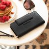 2-in-1 Uitneembare Vegan Lederen Bookcase iPhone 11 - Zwart - Zwart / Black