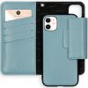 2-in-1 Uitneembare Vegan Lederen Bookcase iPhone 11 - Blauw - Blauw / Blue
