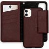 Selencia 2-in-1 Uitneembare Slang Bookcase iPhone 11 - Donkerrood / Dunkelrot / Dark Red