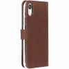 Selencia Echt Lederen Bookcase iPhone Xr - Donkerbruin / Dunkelbraun  / Dark Brown