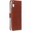 Selencia Echt Lederen Bookcase iPhone Xr - Bruin / Braun  / Brown