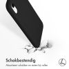 Accezz Liquid Silicone Backcover iPhone Xr - Zwart / Schwarz / Black