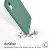 Accezz Liquid Silicone Backcover iPhone Xr - Donkergroen / Dunkelgrün  / Dark Green