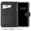 Selencia Echt Lederen Bookcase iPhone Xs - Zwart / Schwarz / Black