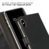 Selencia Echt Lederen Bookcase iPhone Xs - Zwart / Schwarz / Black