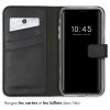 Selencia Echt Lederen Bookcase iPhone Xs - Zwart / Schwarz / Black