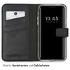 Selencia Echt Lederen Bookcase iPhone Xs - Zwart / Schwarz / Black