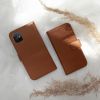 Selencia Echt Lederen Bookcase iPhone Xs - Lichtbruin / Hellbraun  / Light Brown