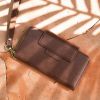 2-in-1 Uitneembare Vegan Lederen Bookcase iPhone Xs / X - Bruin / Brown