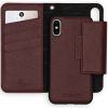 2-in-1 Uitneembare Slang Bookcase iPhone Xs / X - Donkerrood - Donkerrood / Dark Red